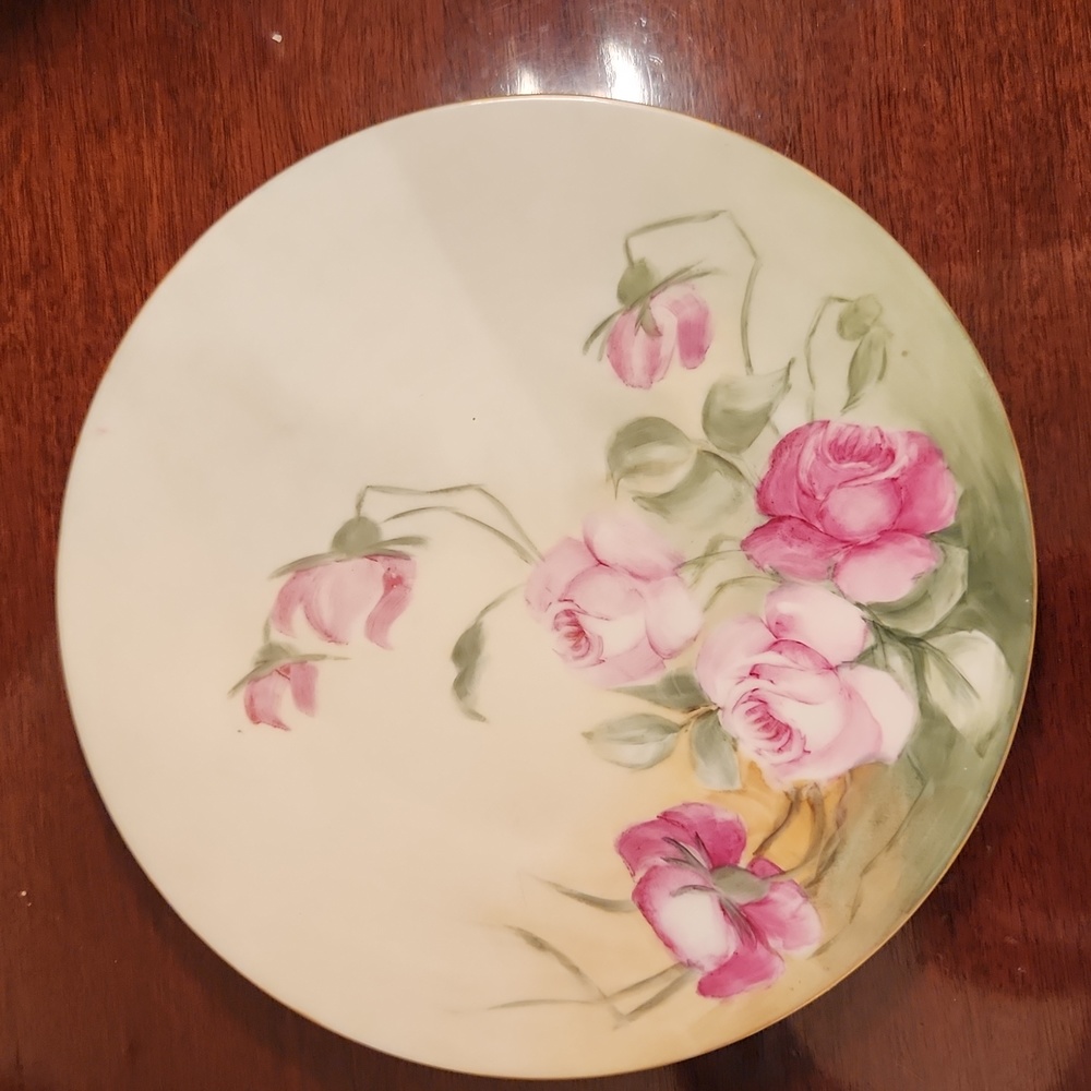 Hand painted porcelain plate